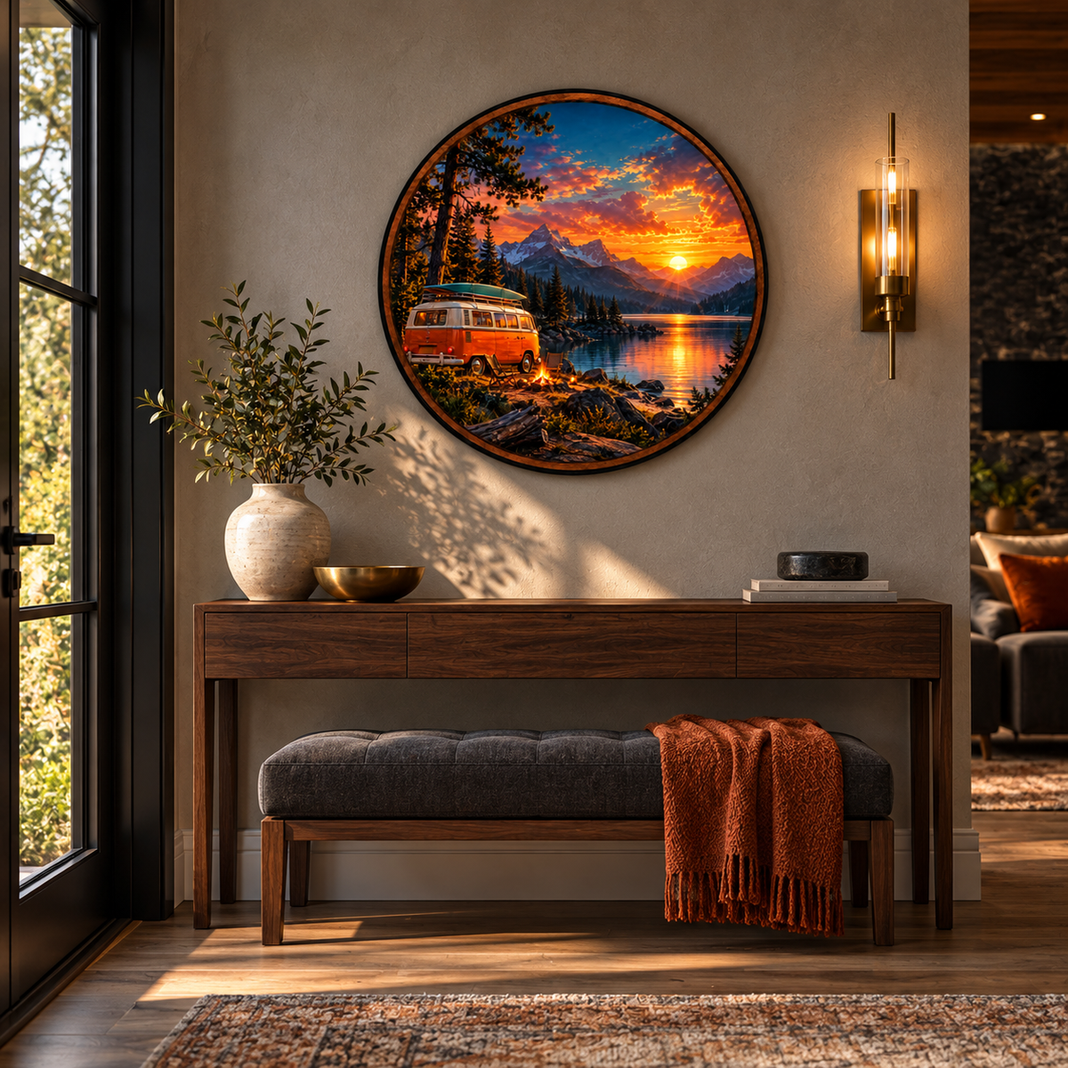 Sunset Escape – Handcrafted LED Wall Art
