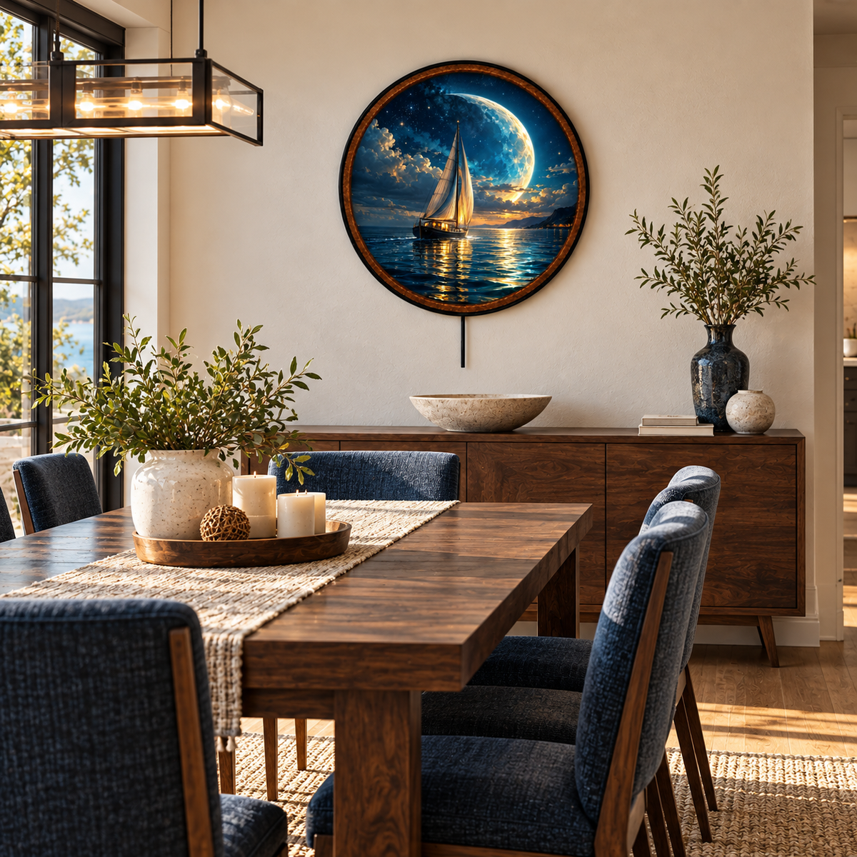 Moonlit Odyssey – Handcrafted LED Wall Art
