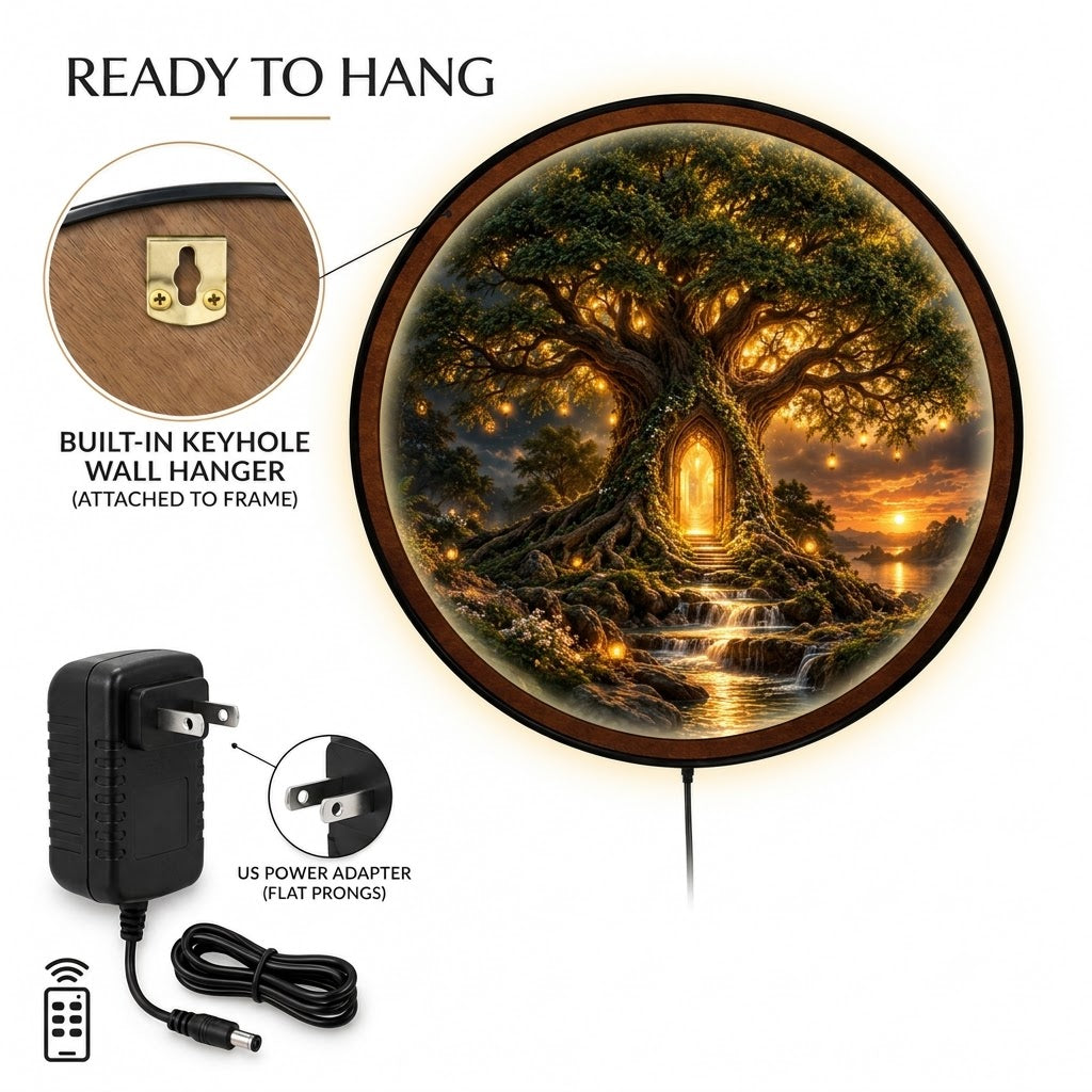 The Everlight Tree – Handcrafted LED Wall Art