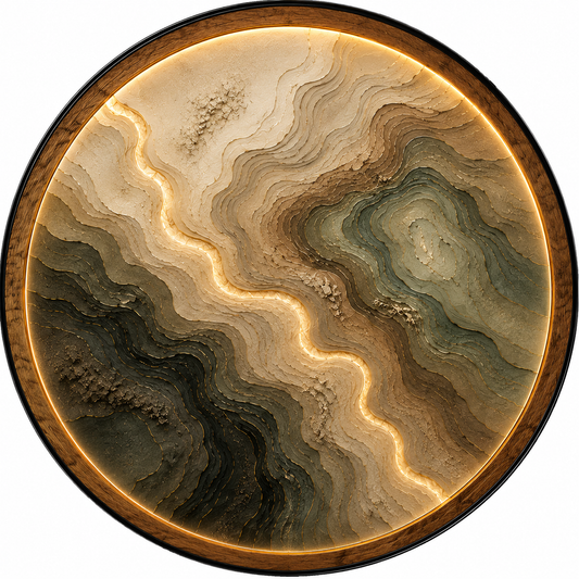 Terra Flow Abstract LED Wall Art – Modern Earth Landscape