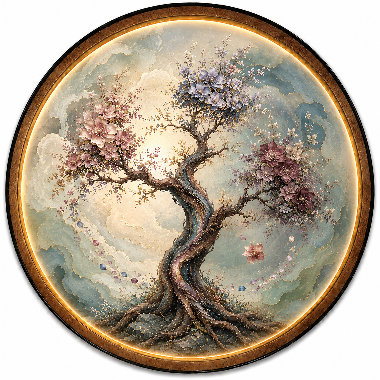 Eternal Blossom Tree LED Wall Art – Floral Nature Decor