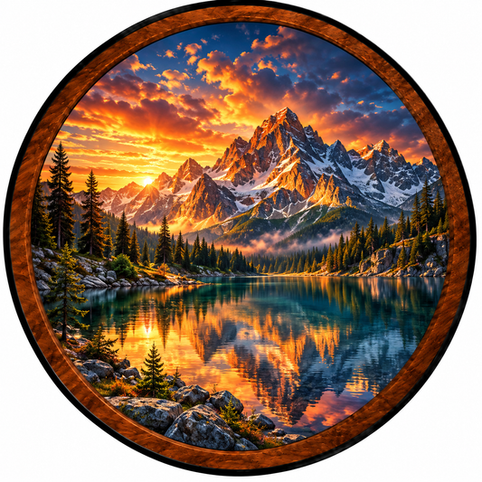 Alpine Majesty – Handcrafted LED Wall Art