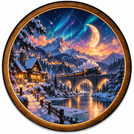 Winter Express – Northern Lights LED Wall Art