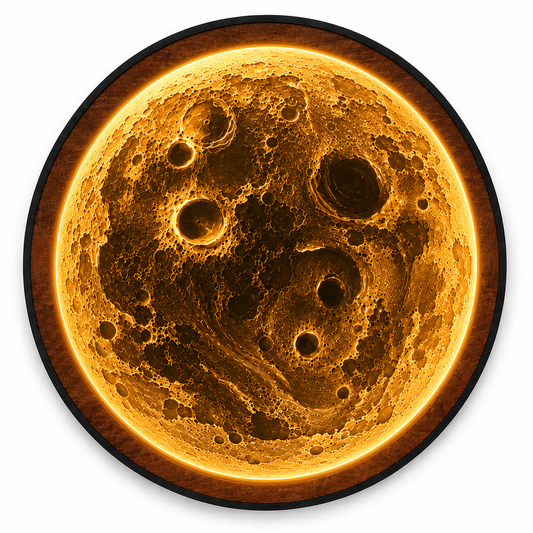 Golden Moon LED Wall Art – Illuminated Lunar Acrylic Wall Decor