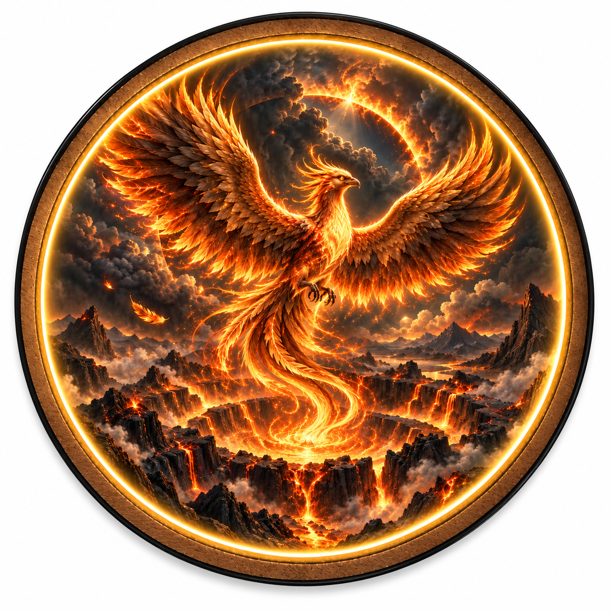 Ember Ascension LED Wall Art – Eternal Flame Fantasy Decor
