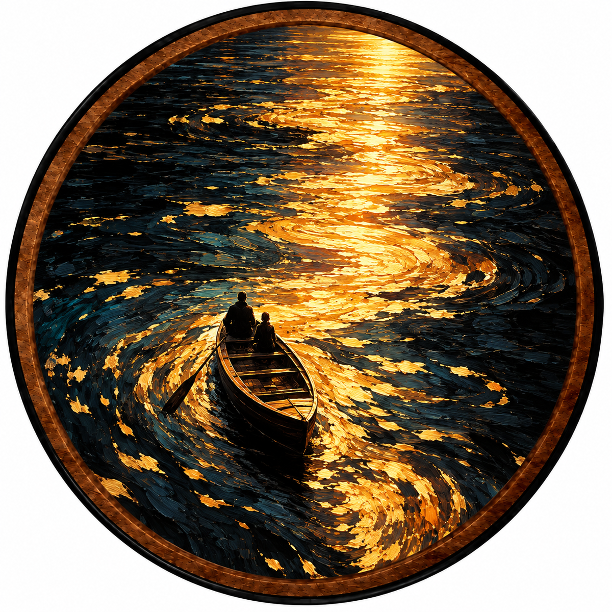Golden Journey – Handcrafted LED Wall Art