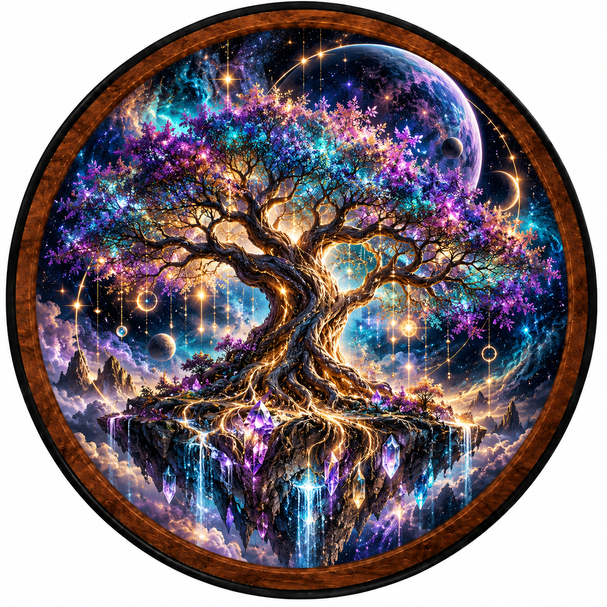 Fantasy Galaxy Tree Decor – Handcrafted LED Wall Art