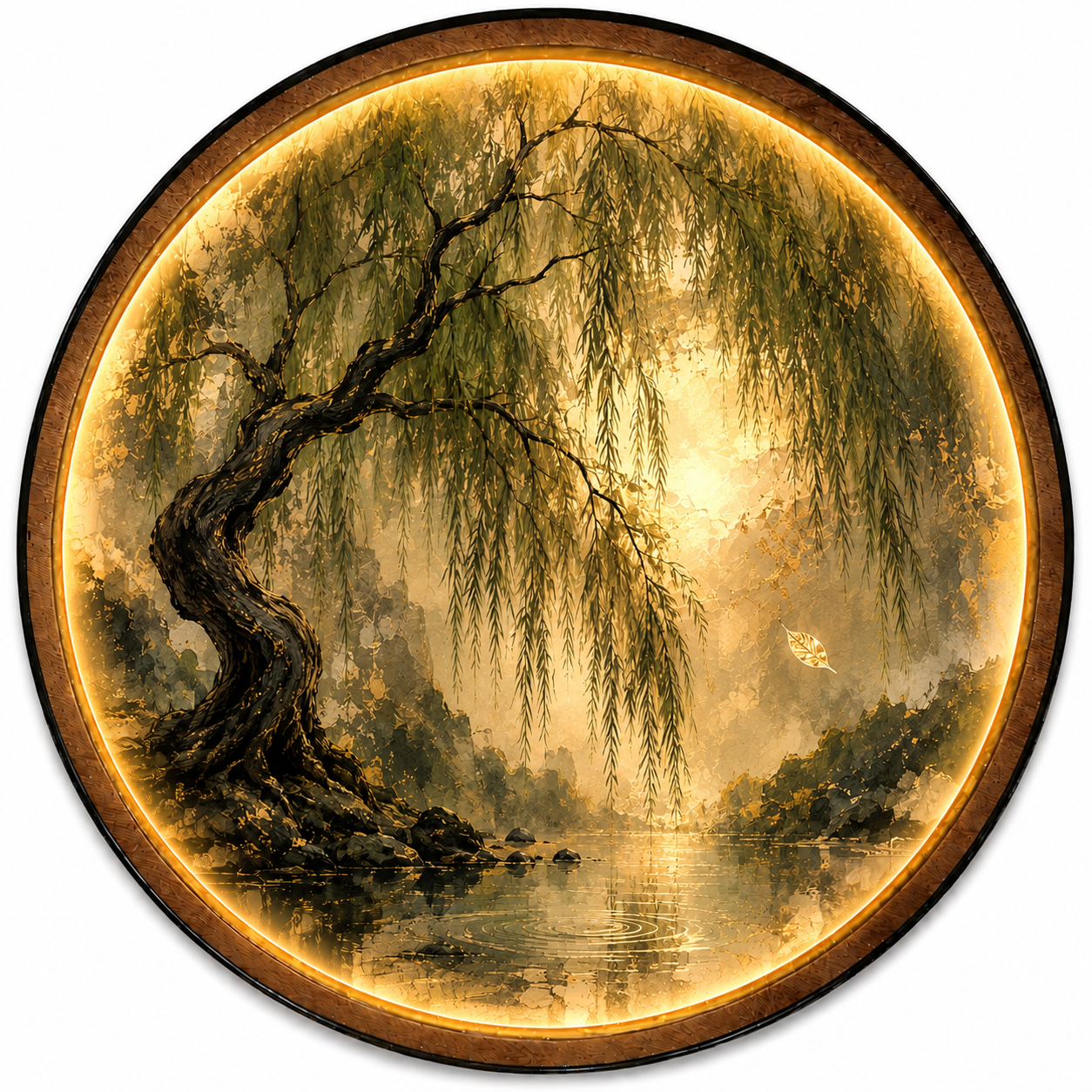 Whispering Willow LED Wall Art – Tranquil Nature Decor
