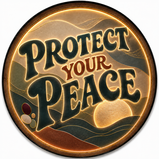 Protect Your Peace LED Wall Art – Motivational Quote Wall Decor