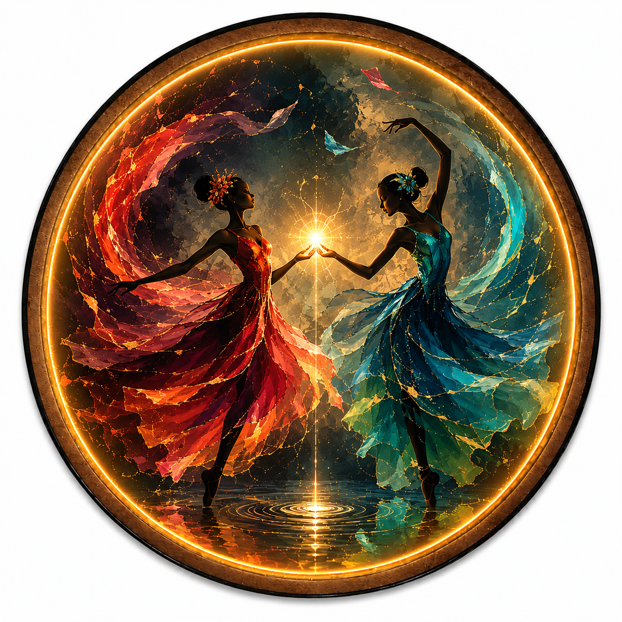 Eternal Dance LED Wall Art – Twin Souls Harmony Decor