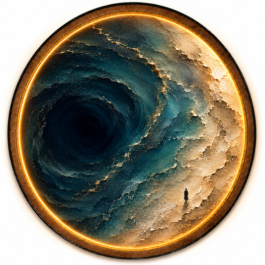 Abyssal Tide LED Wall Art – Abstract Ocean Wave Decor