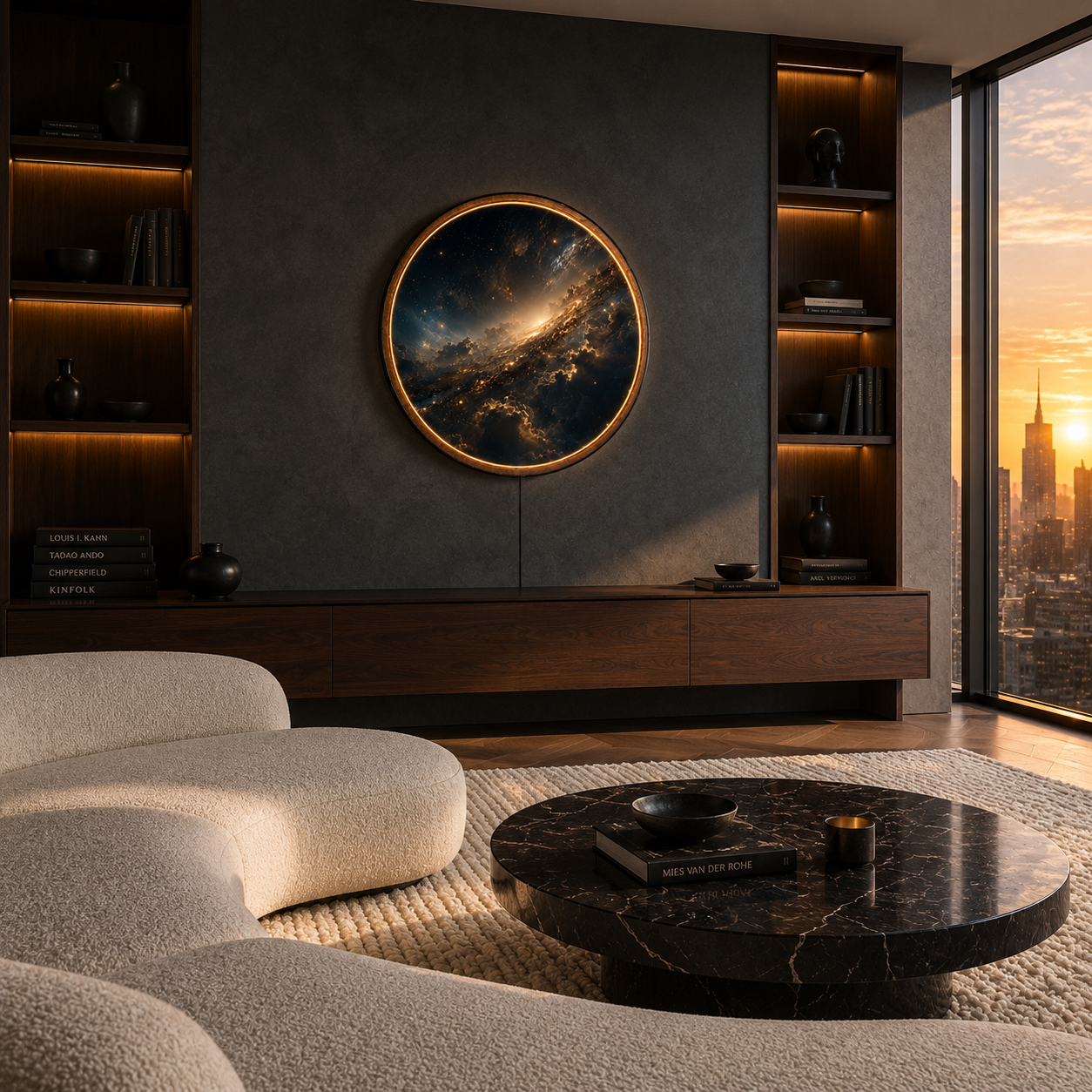 Celestial Horizon LED Wall Art – Galaxy Night Acrylic Wall Decor
