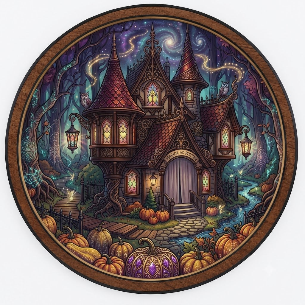 Enchanted Manor – Mystic Forest Halloween LED Wall Art