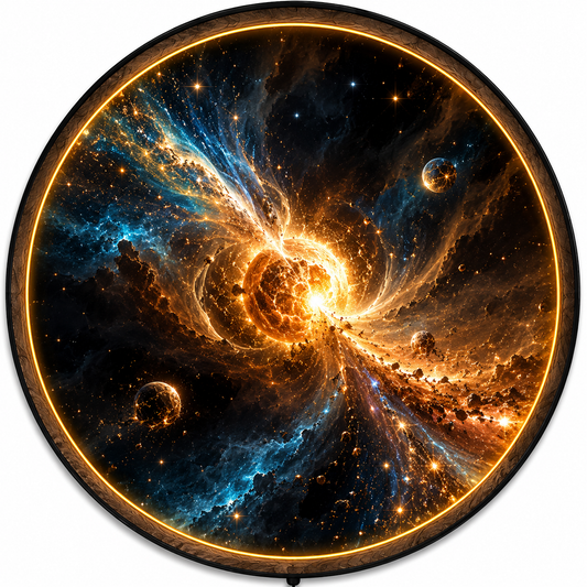 Eclipse Forge LED Wall Art – Cosmic Starburst Space Decor