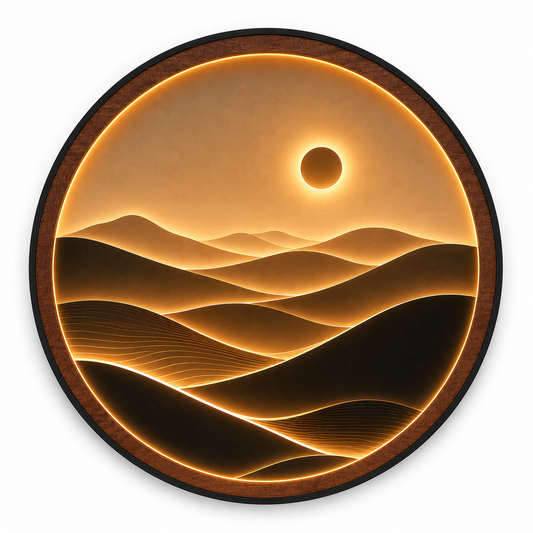Minimalist Desert Sunset LED Wall Art – Modern Acrylic Wall Decor