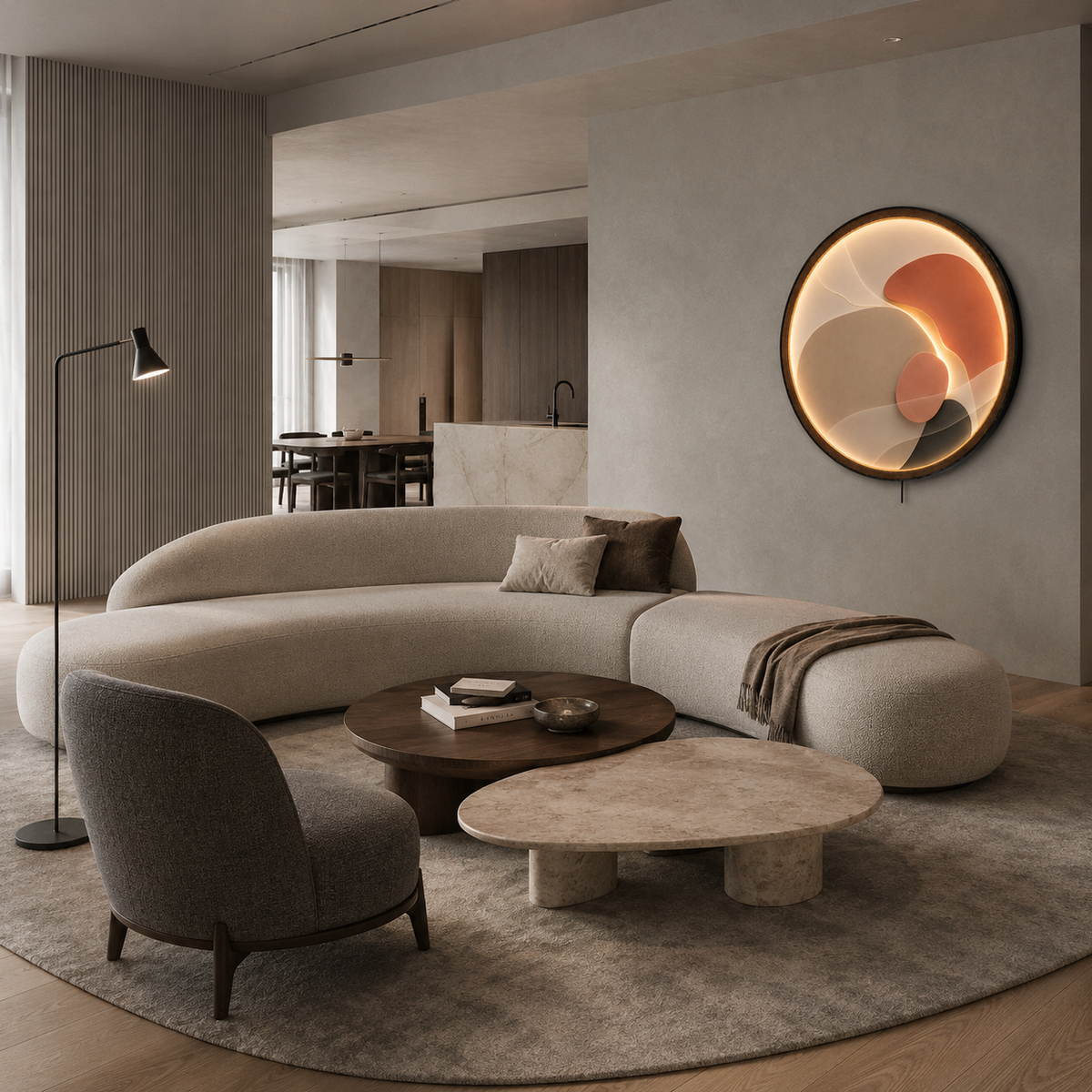 Sienna Flow LED Wall Art – Modern Abstract Illuminated Wall Decor