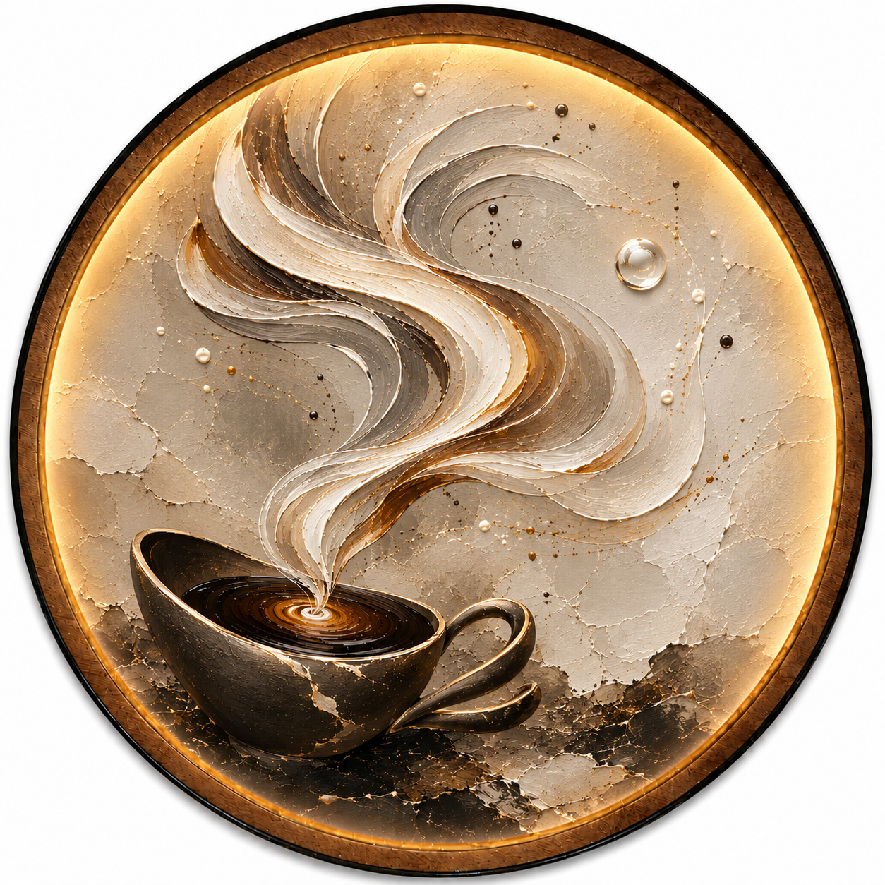 Coffee Aroma LED Wall Art – Morning Ritual Kitchen Decor