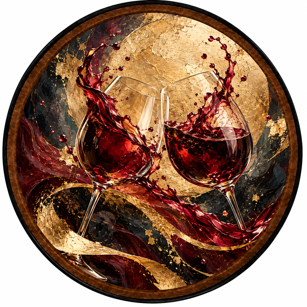 Midnight Wine – Handcrafted LED Wall Art