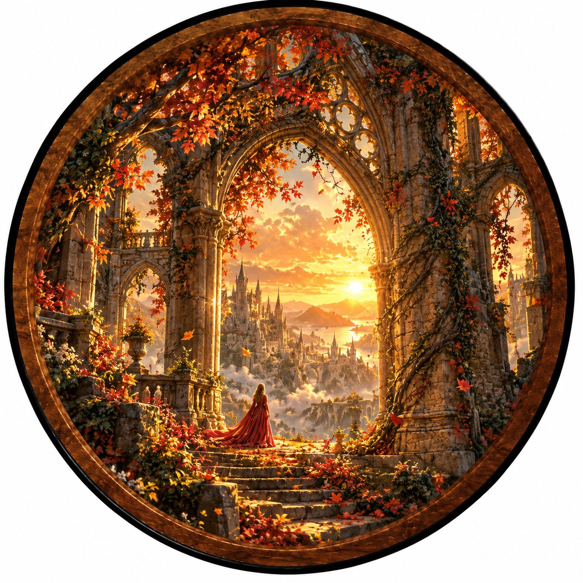 Autumn Enchantment – Handcrafted LED Wall Art