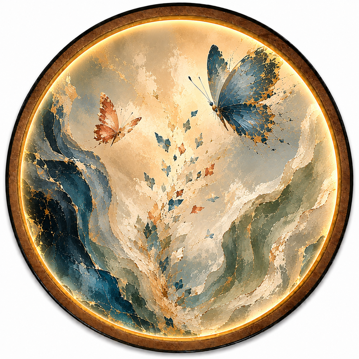 Gilded Metamorphosis Butterfly LED Wall Art – Modern Decor