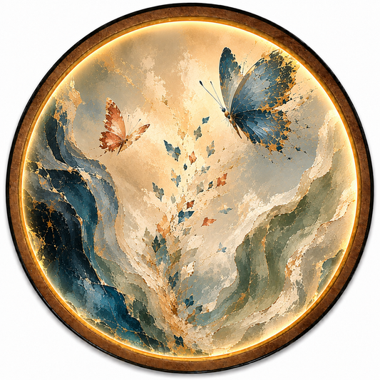 Gilded Metamorphosis Butterfly LED Wall Art – Modern Decor