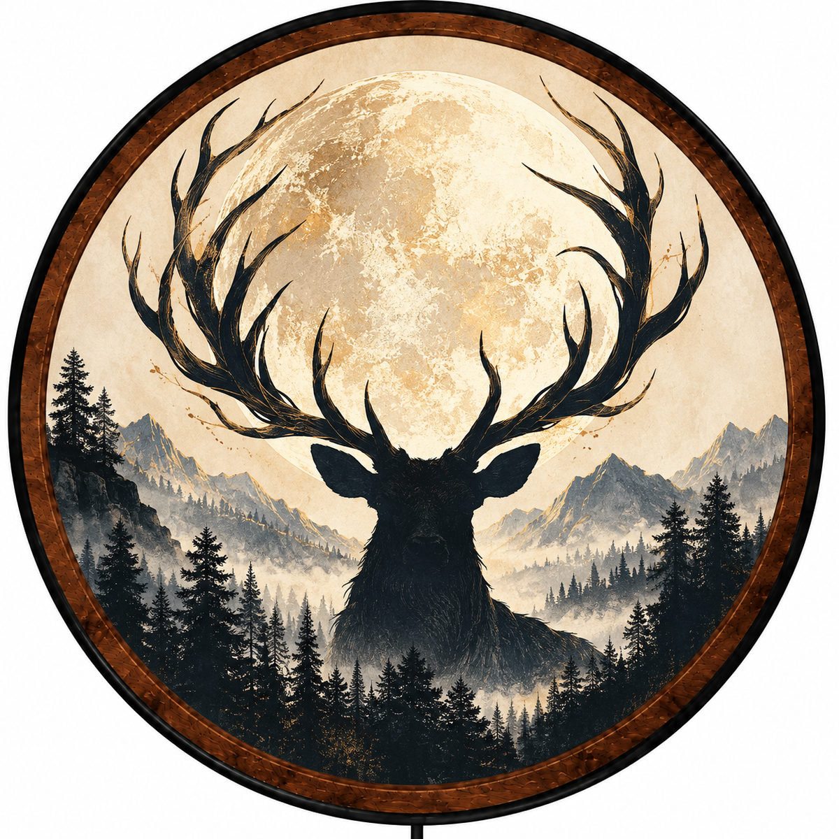 Moonlit Stag – Handcrafted LED Wall Art – Handcrafted LED Wall Art