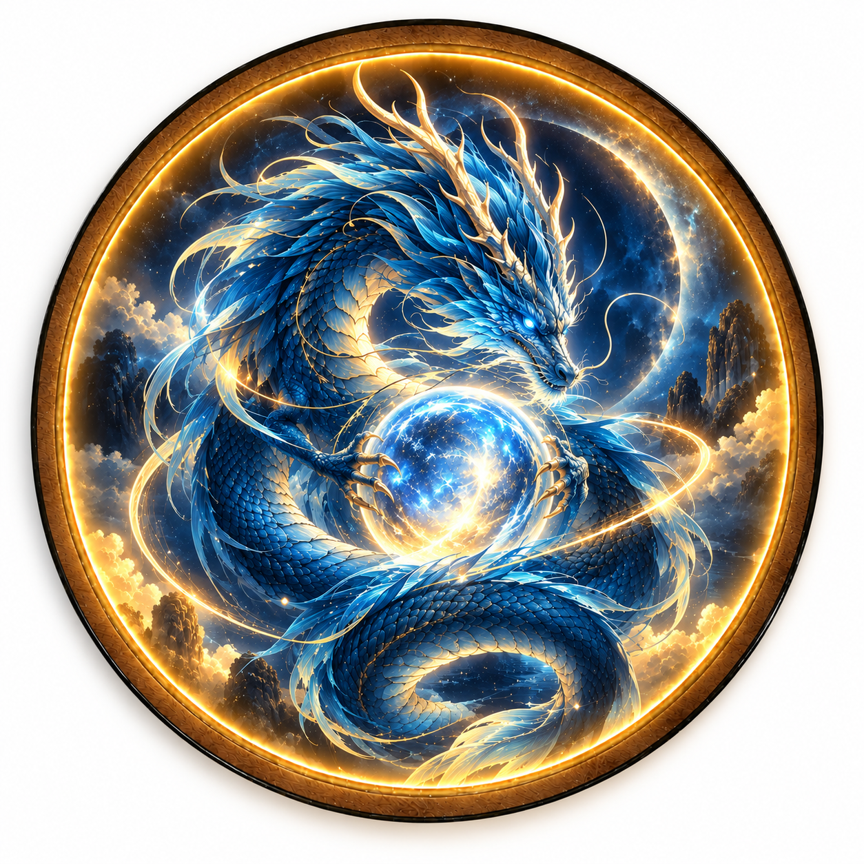 Celestial Dragon LED Wall Art – Lighted Fantasy Decor
