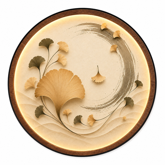 Ginkgo Harmony LED Wall Art – Minimalist Botanical Acrylic Decor