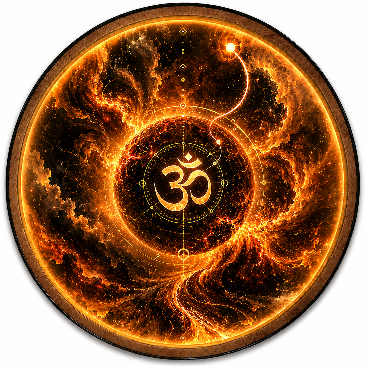 Cosmic Om LED Wall Art – Sacred Energy Meditation Decor