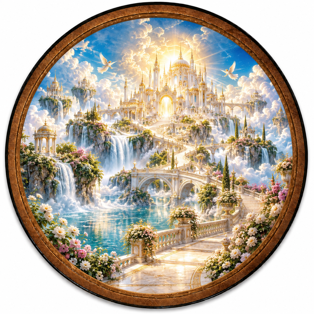 Handcrafted Heavenly Garden Paradise LED Wall Art
