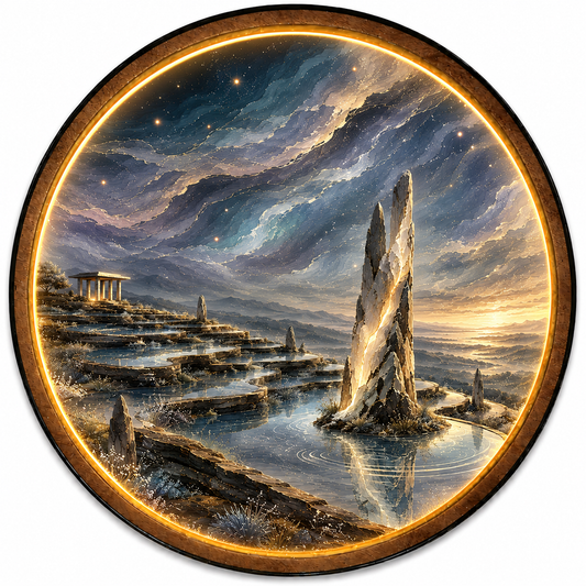 Astral Sanctuary LED Wall Art – Celestial Landscape Wall Decor