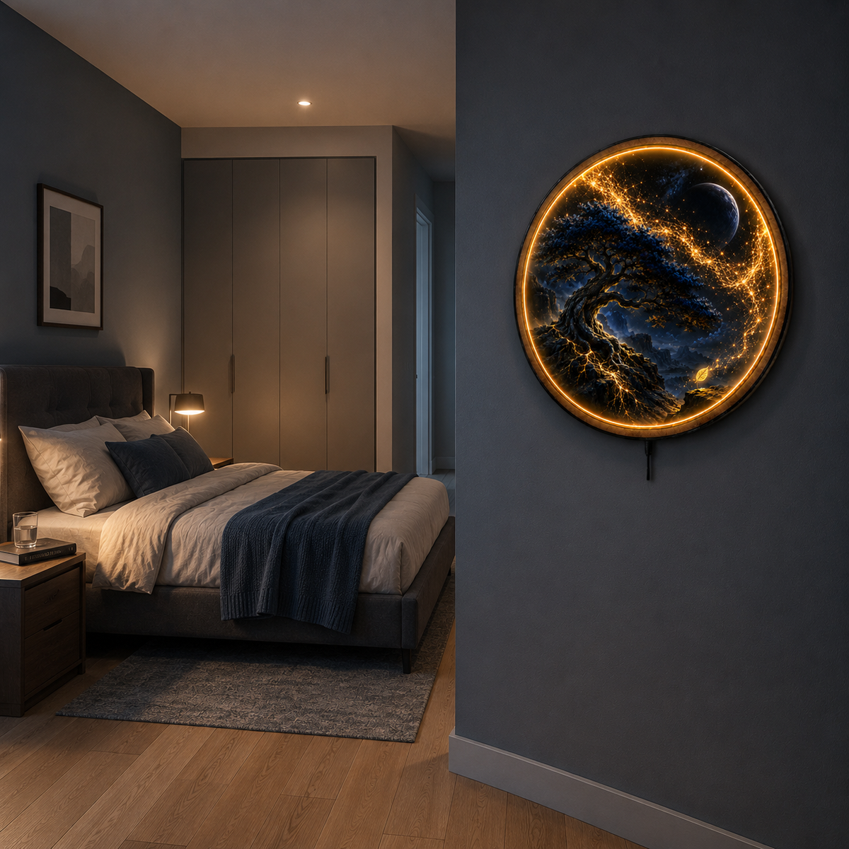 Starroot Cosmic Tree LED Wall Art – Celestial Night Decor