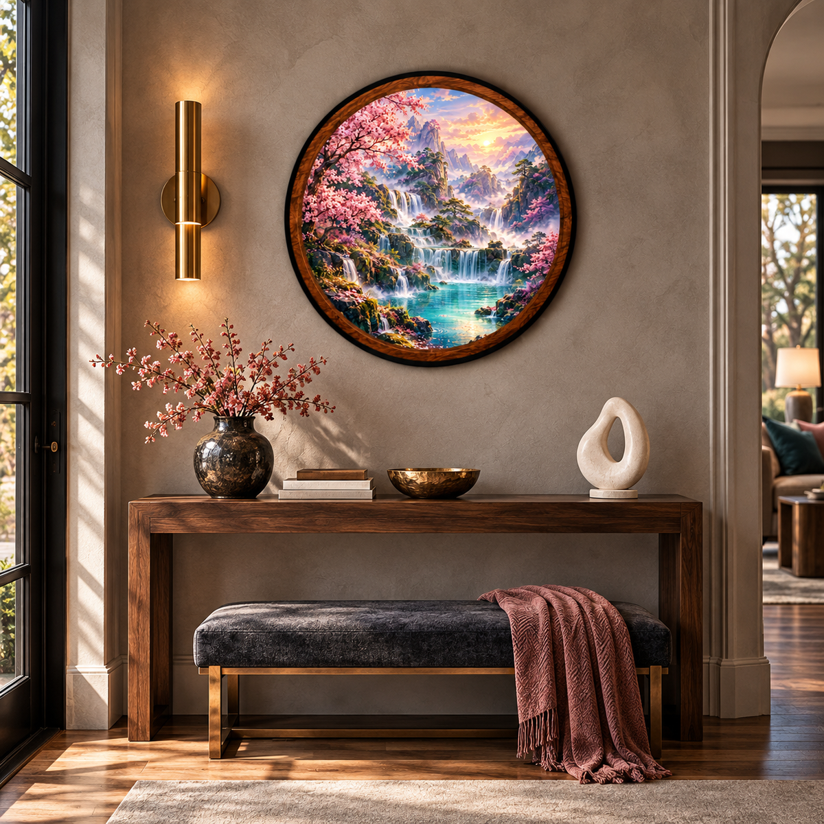 Blossom Paradise – Handcrafted LED Wall Art