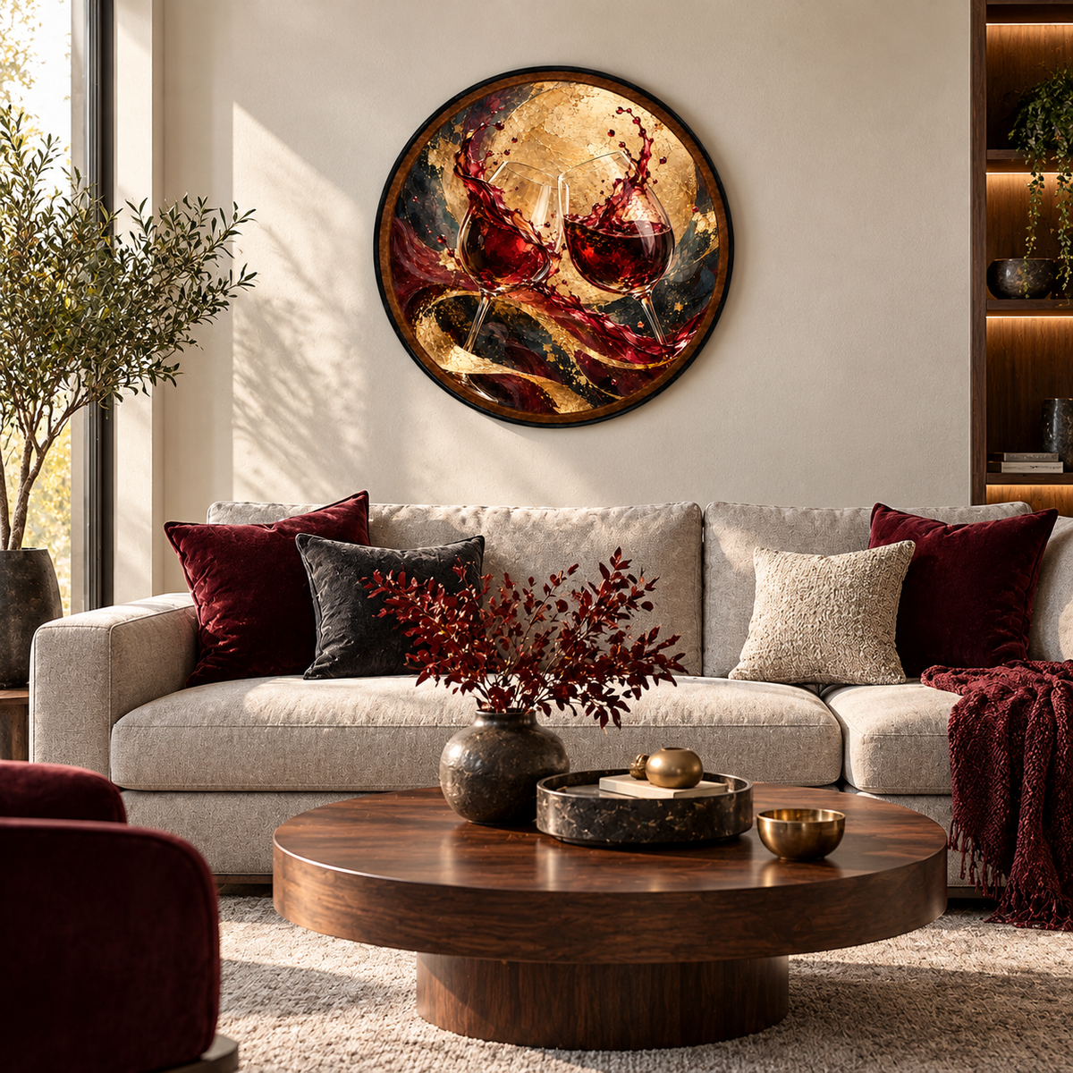Midnight Wine – Handcrafted LED Wall Art