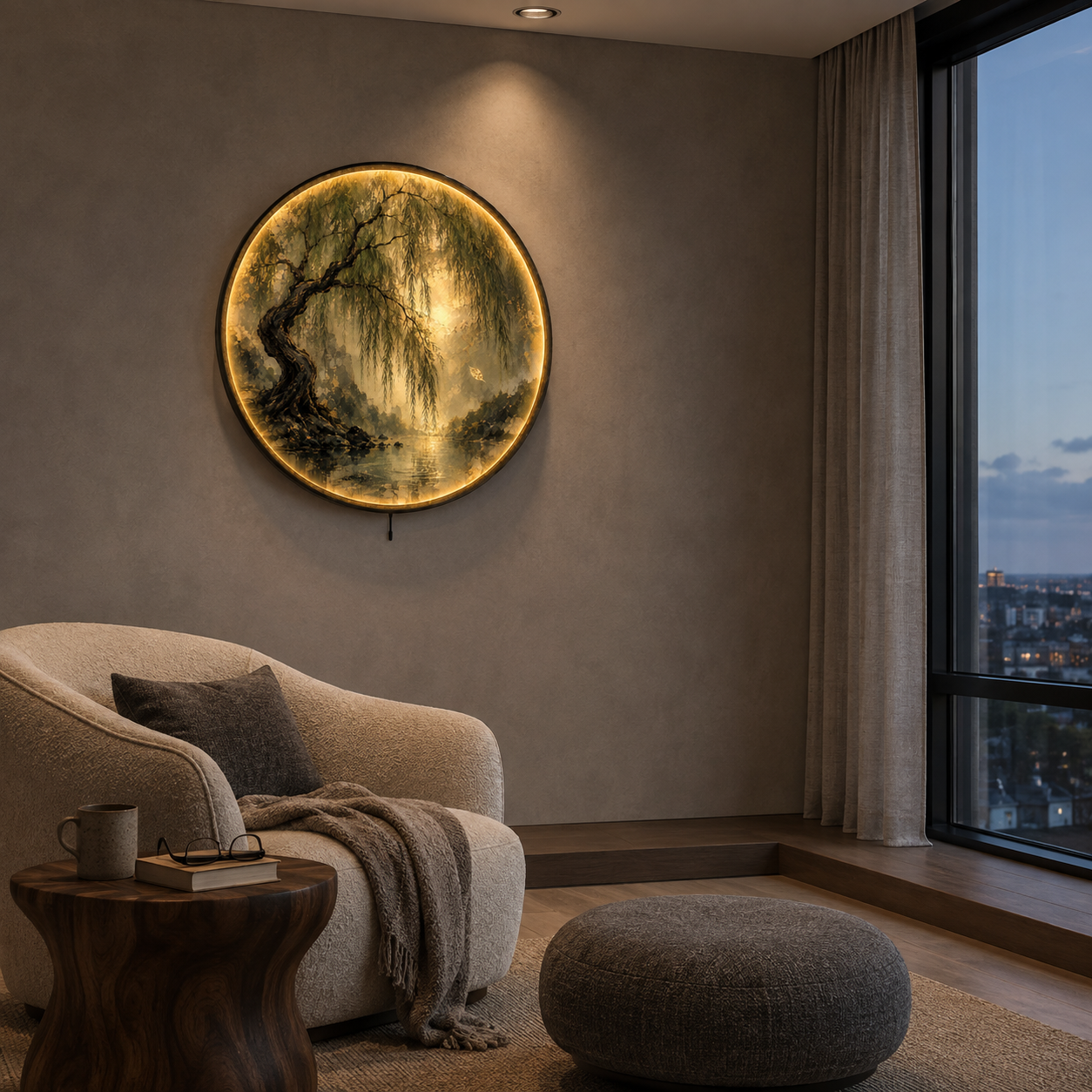 Whispering Willow LED Wall Art – Tranquil Nature Decor