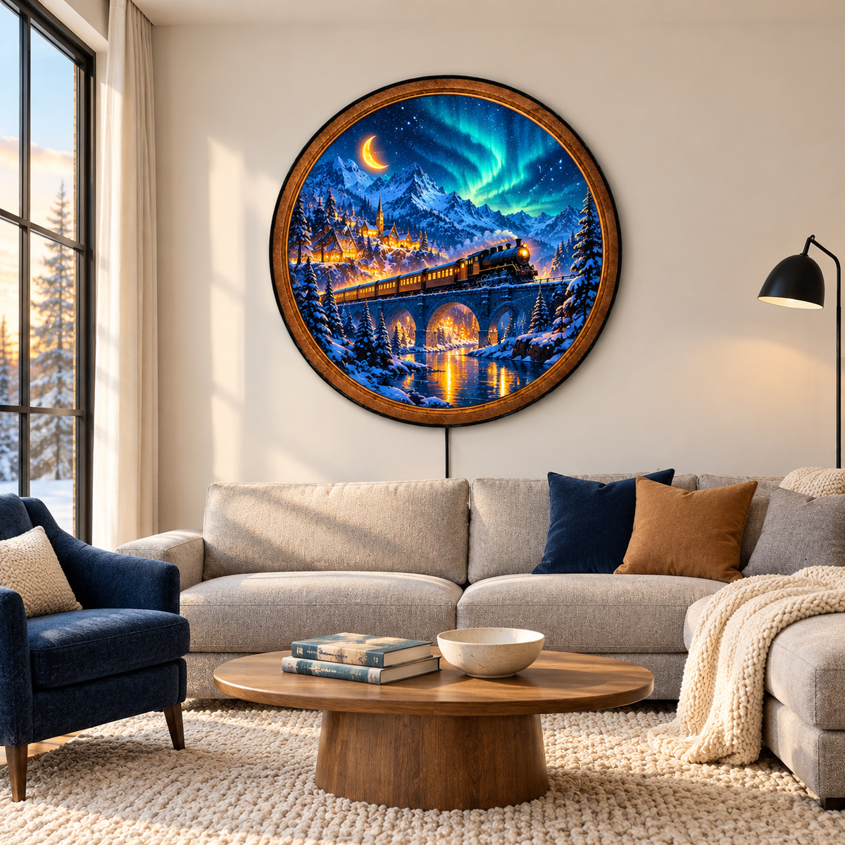 Winter Express – Northern Lights LED Wall Art