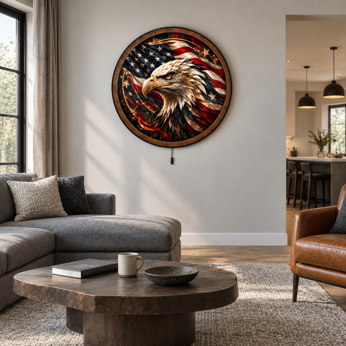 American Eagle – Stars & Stripes LED Wall Art