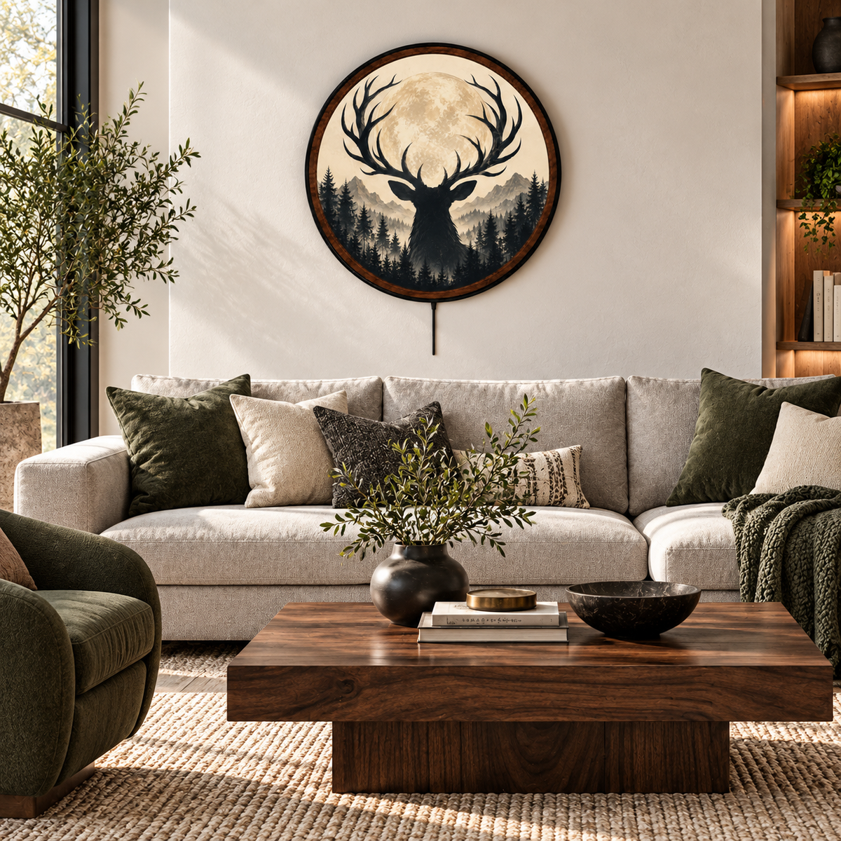 Moonlit Stag – Handcrafted LED Wall Art – Handcrafted LED Wall Art