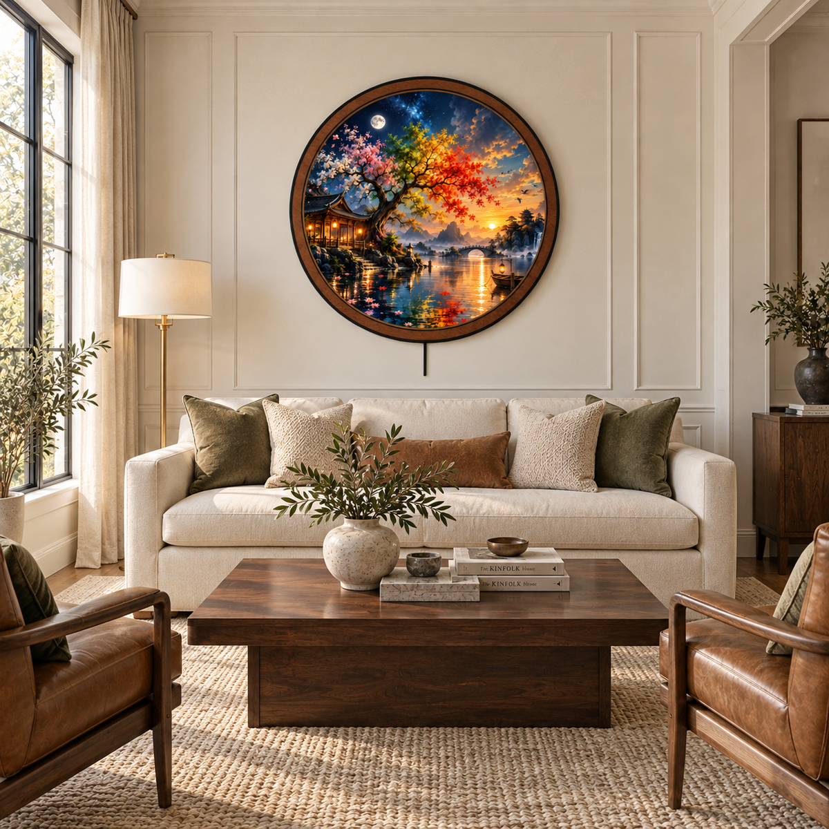 Four Seasons Harmony – Moonlit Garden LED Wall Art