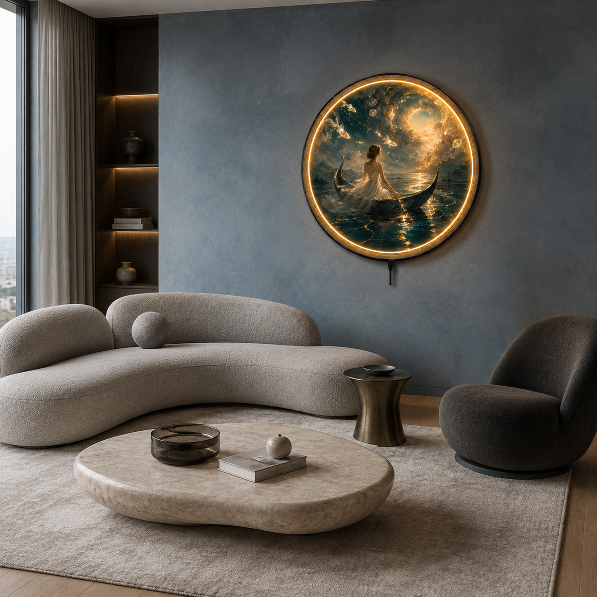 Celestial Voyage LED Wall Art – Dreamy Luxury Wall Decor