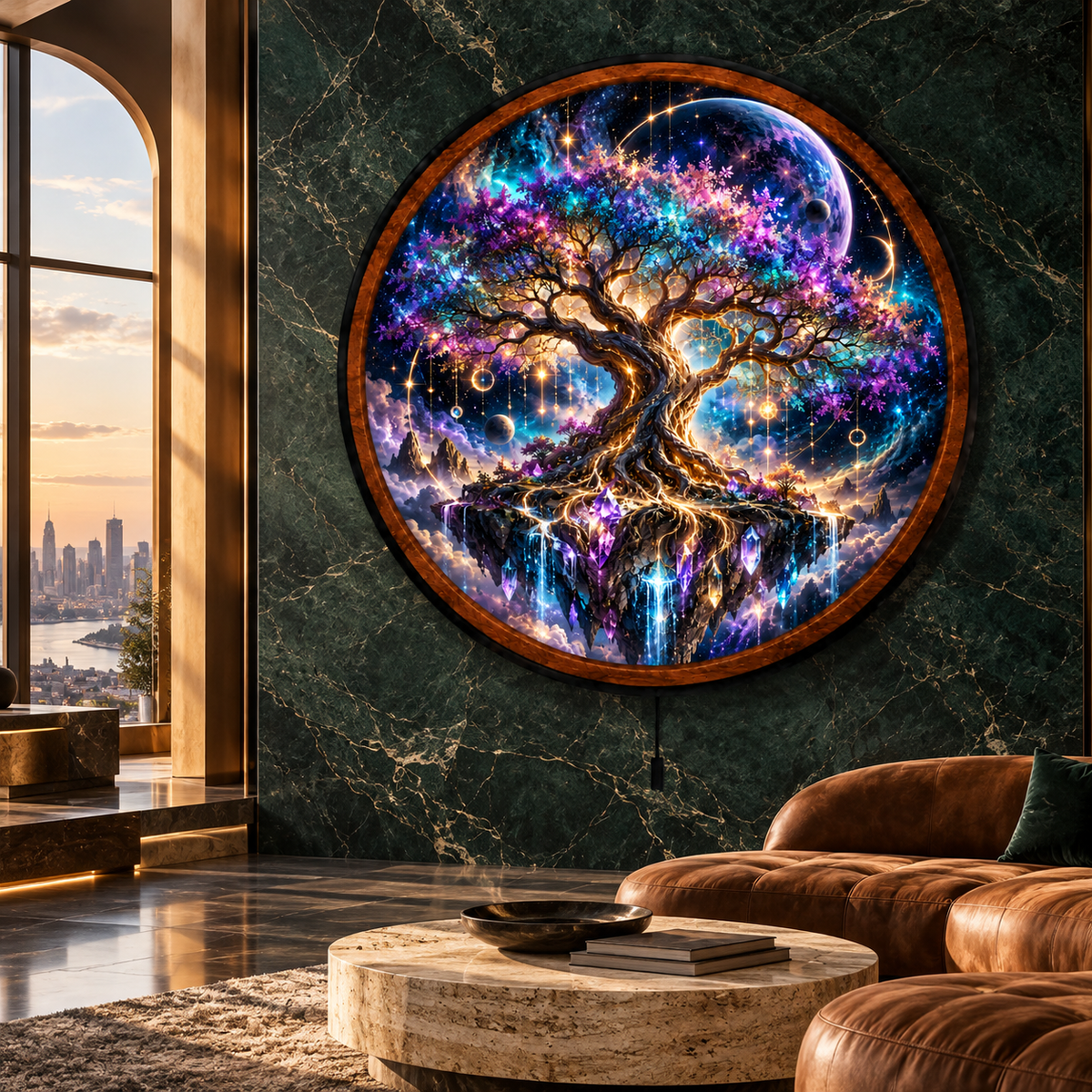 Fantasy Galaxy Tree Decor – Handcrafted LED Wall Art