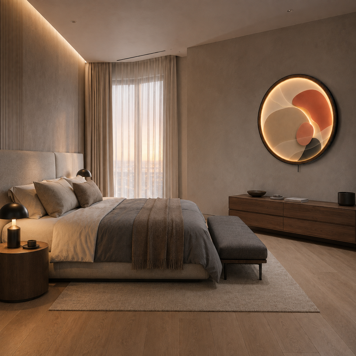 Sienna Flow LED Wall Art – Modern Abstract Illuminated Wall Decor