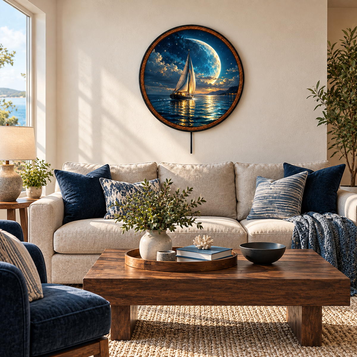 Moonlit Odyssey – Handcrafted LED Wall Art