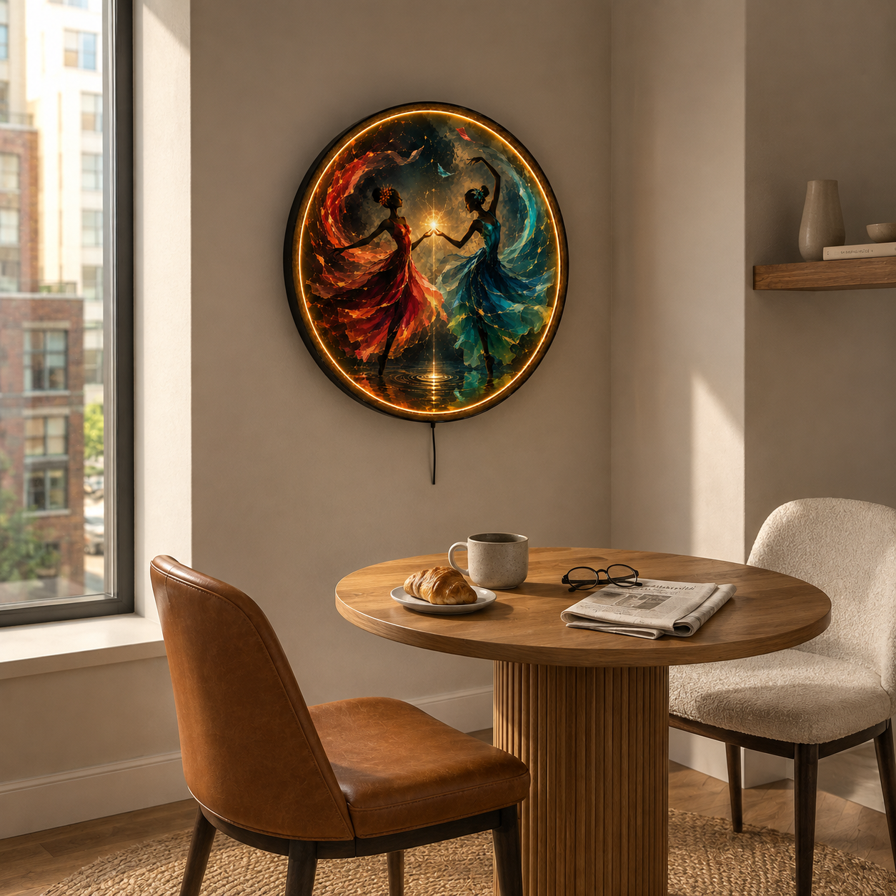 Eternal Dance LED Wall Art – Twin Souls Harmony Decor