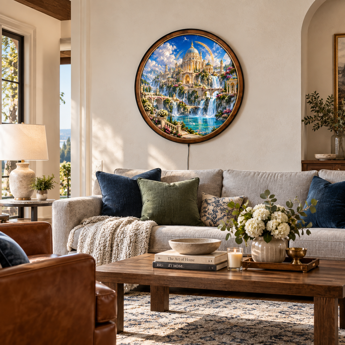 Handcrafted Celestial Paradise Palace LED Wall Art