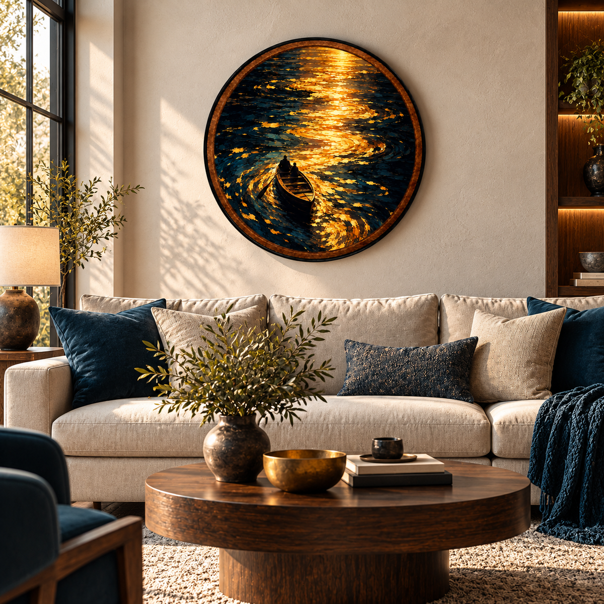 Golden Journey – Handcrafted LED Wall Art