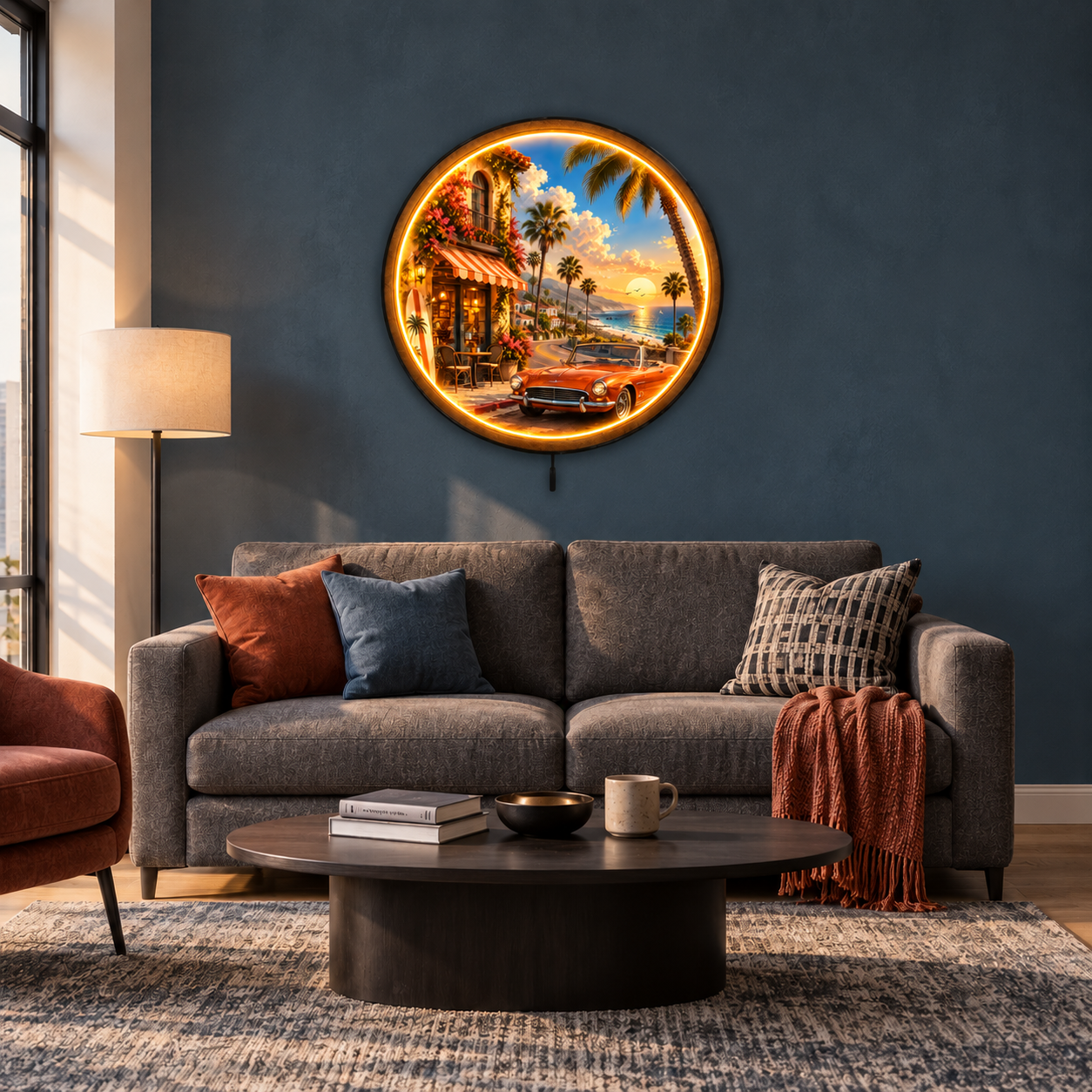 Pacific Daydream LED Wall Art – California Coastal Drive Decor