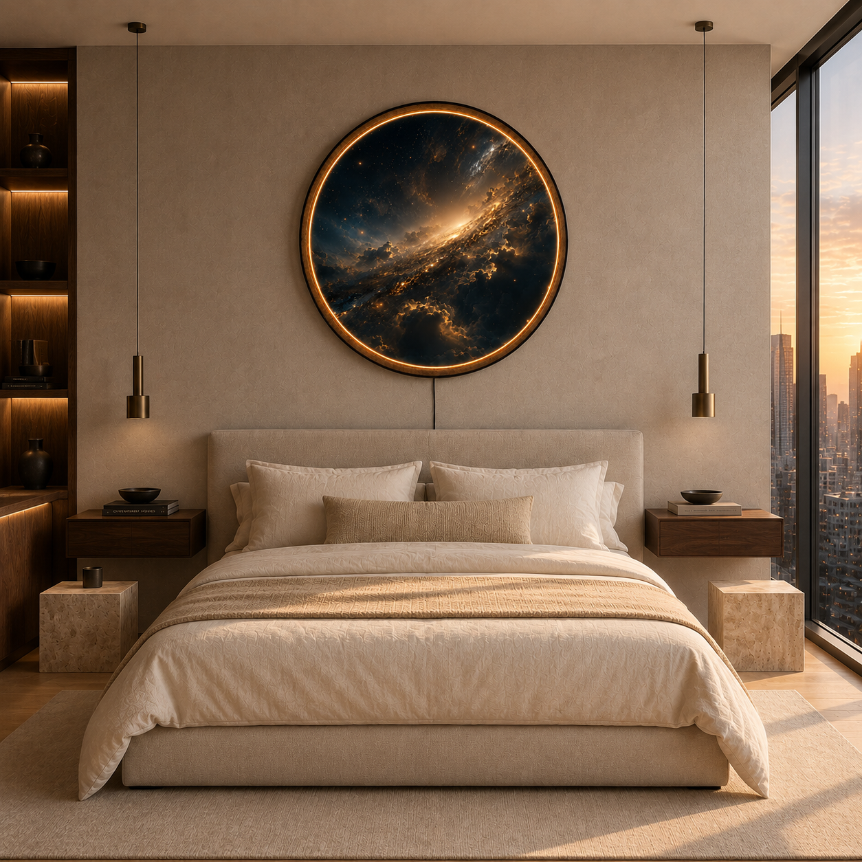 Celestial Horizon LED Wall Art – Galaxy Night Acrylic Wall Decor