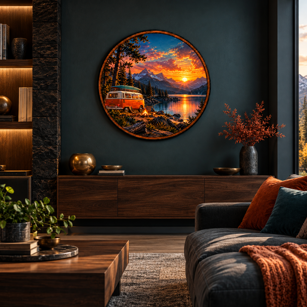 Sunset Escape – Handcrafted LED Wall Art