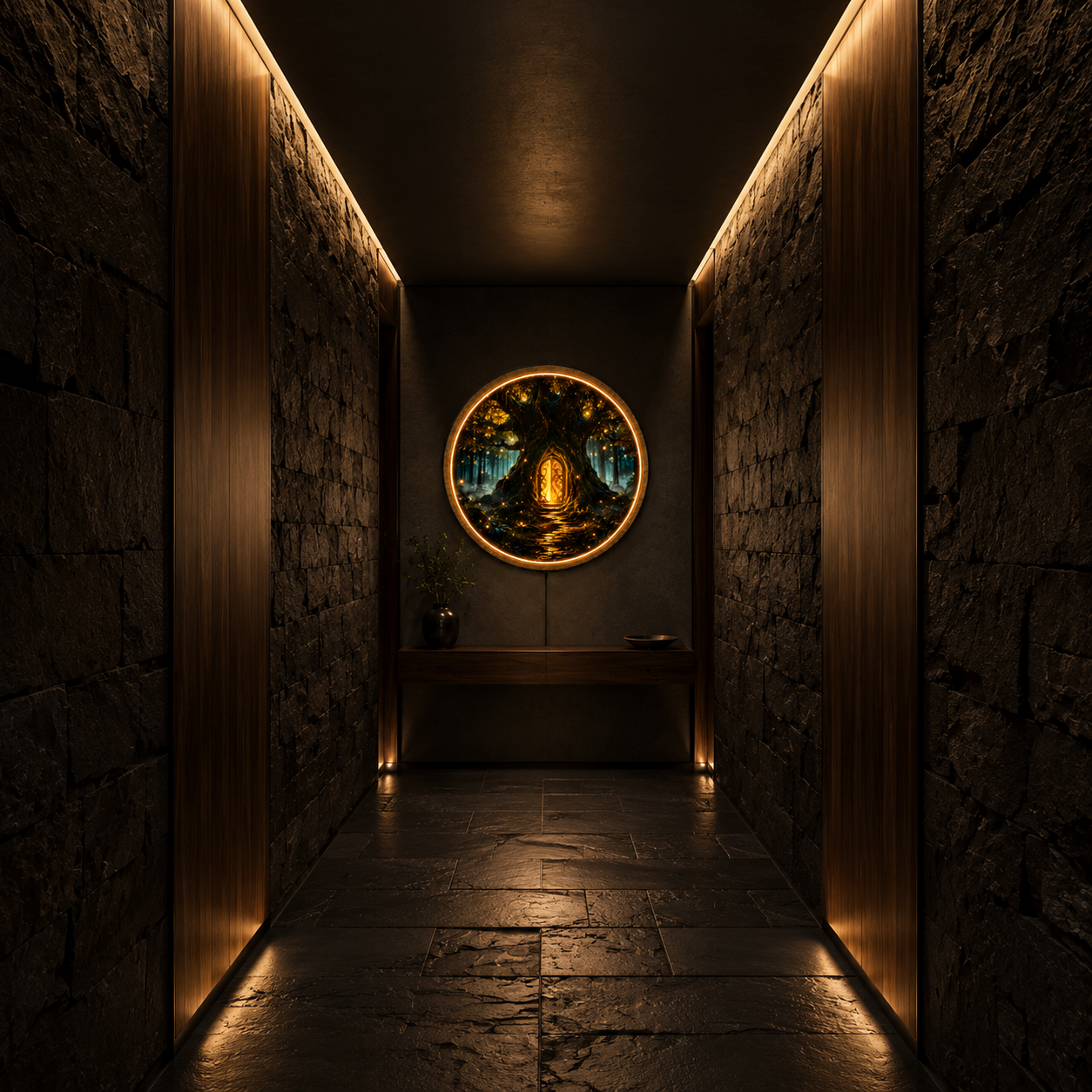 Enchanted Tree Portal LED Wall Art – Magical Forest Light Decor